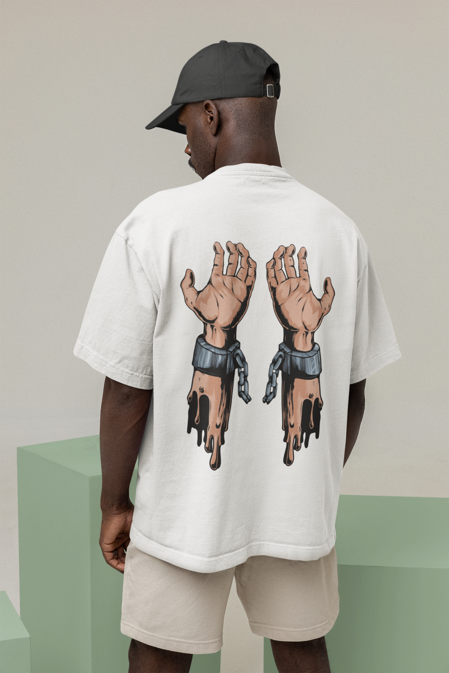 HAND CUFFED OVERSIZE UNISEX T-SHIRT