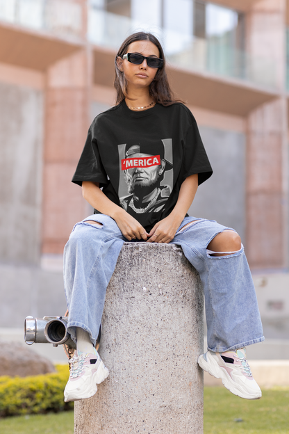 LINCOLN MERICA UNISEX OVERSIZE T-SHIRT